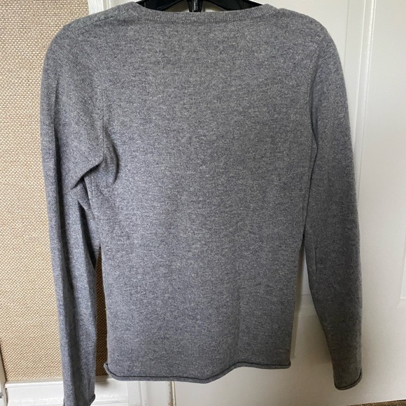 Vince cashmere v neck sweater charcoal grey - Picture 4 of 5